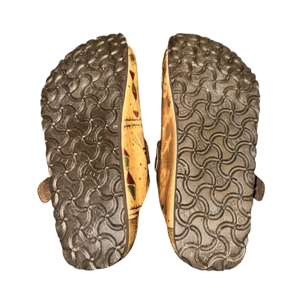 Papillio Birkenstock Boston Clogs Printed Pattern Cork Footbed Womens 5 EU 36
